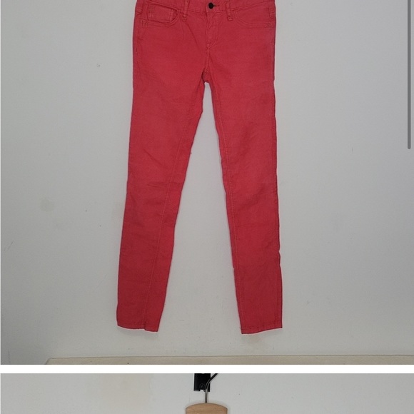 Free People Women's Hot Pink Skinny Corduroy Pants - Picture 3 of 4